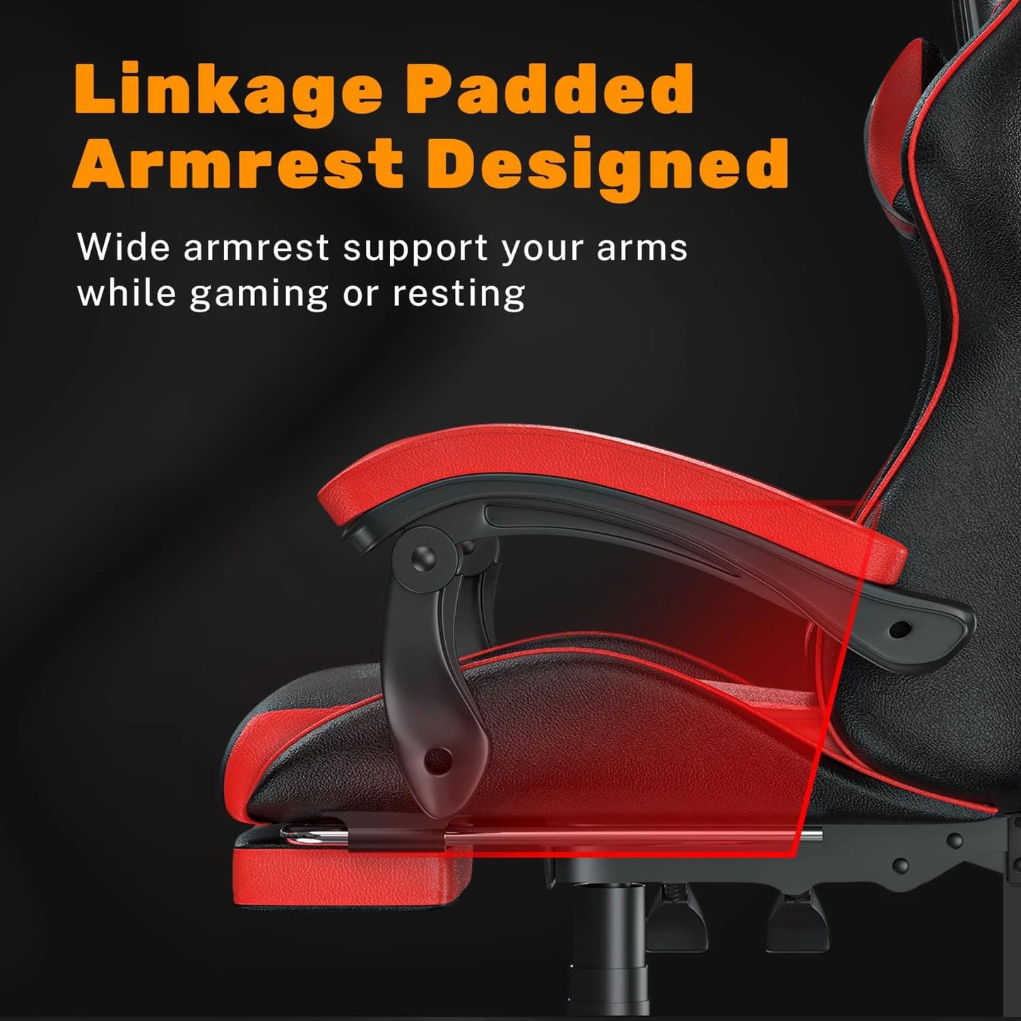 Ultimate Ergonomic Gaming Chair with Footrest – Adjustable Height, Lumbar Support, and Headrest for Maximum Comfort