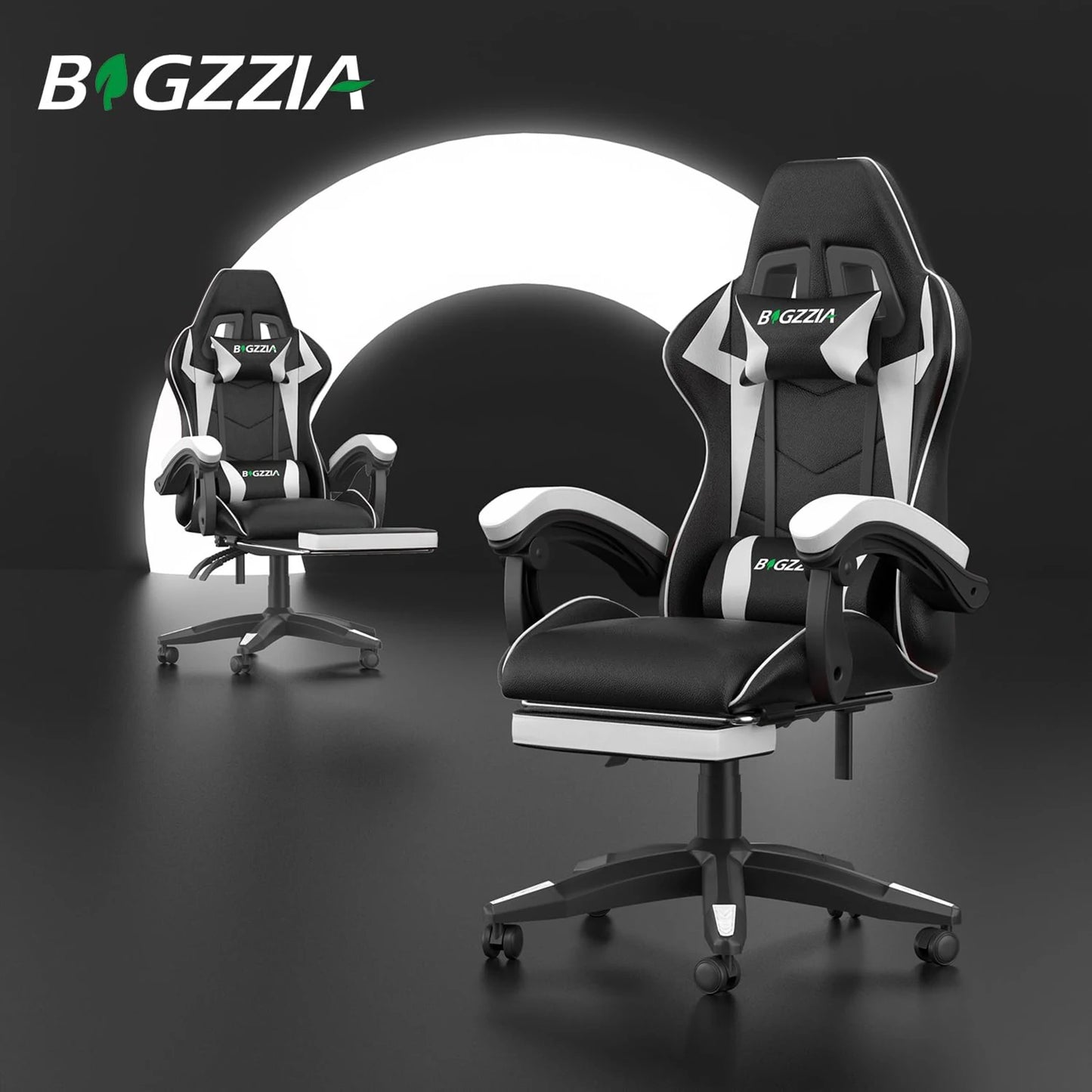 Ultimate Ergonomic Gaming Chair with Footrest – Adjustable Height, Lumbar Support, and Headrest for Maximum Comfort